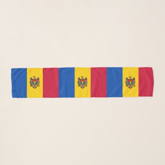 Moldova Flag Scarf (Front (Horizontal))