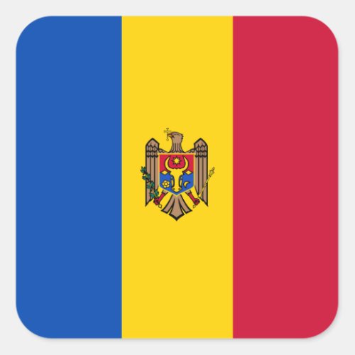 Moldova Flag Square Sticker
