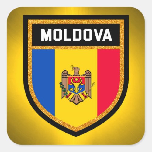 Moldova Flag Square Sticker