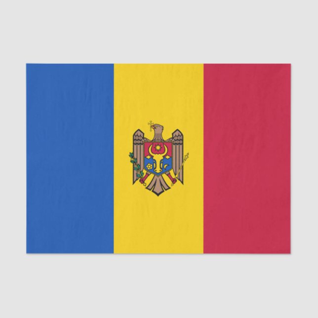 Moldova Flag Tissue Paper (Front)