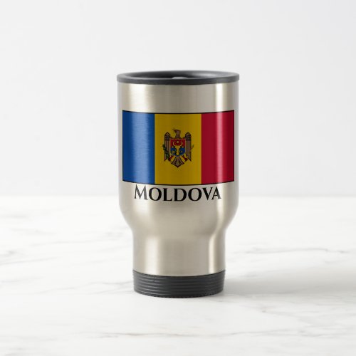 Moldova Flag Travel Mug