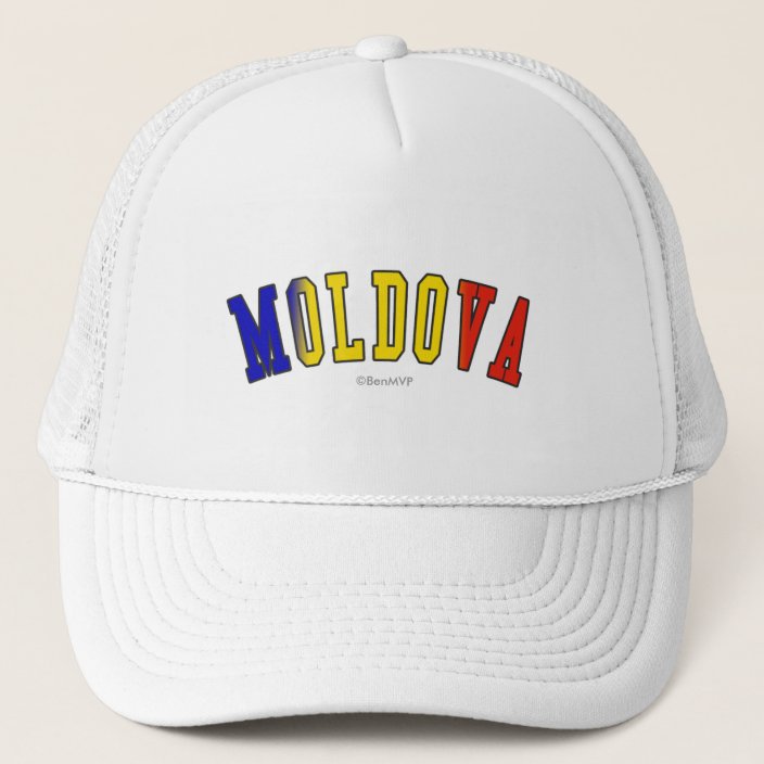 Moldova in National Flag Colors Hat