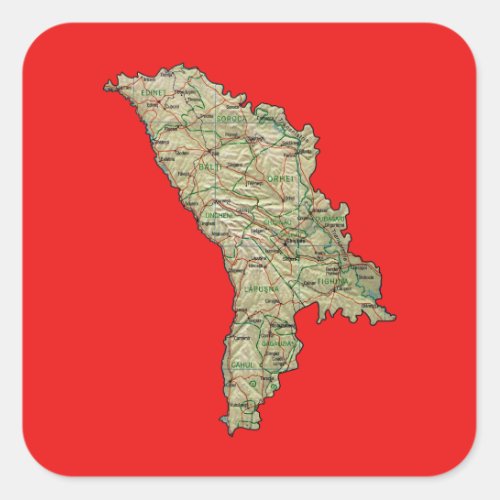 Moldova Map Sticker