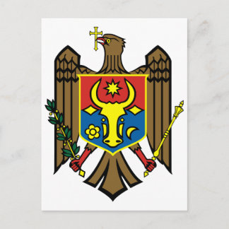 Moldova Official Coat Of Arms Heraldry Symbol Postcard