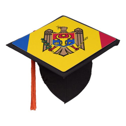 Moldovan flag graduation cap topper