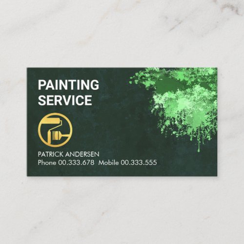 Moldy Wall Paint Splatter Home Repair Business Card