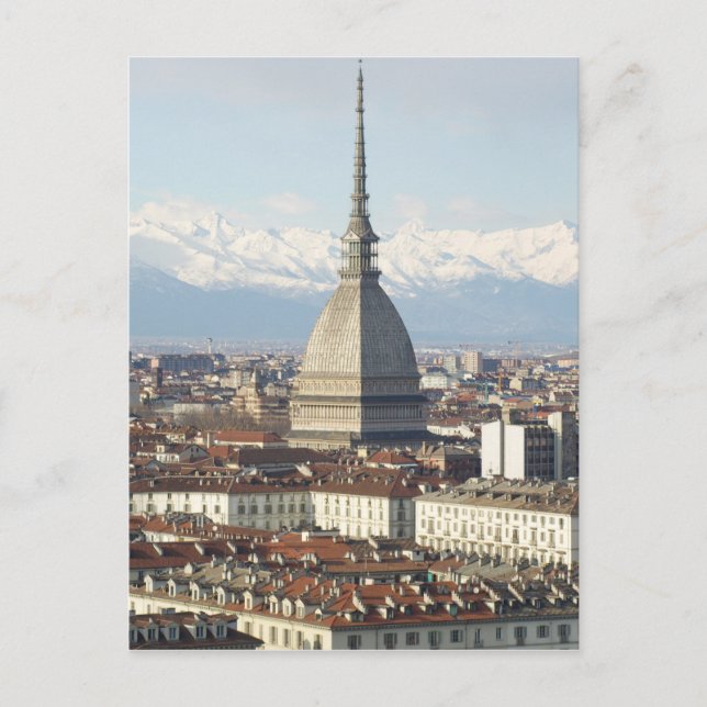 Mole Antonelliana in Turin Italy seen from the hil Postcard (Front)