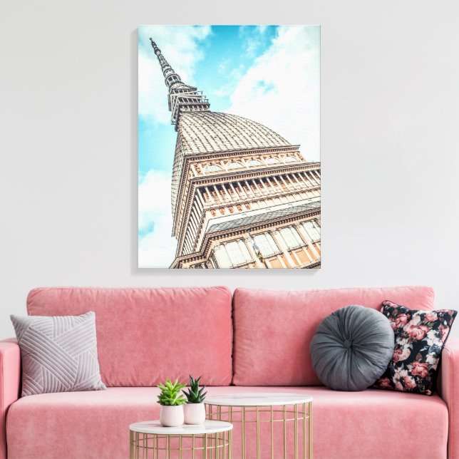 Mole Antonelliana Turin Italy Cityscape Canvas  Print (Insitu(LivingRoom))