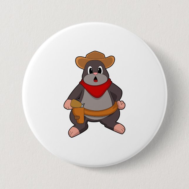 Mole as Cowboy Button (Front)
