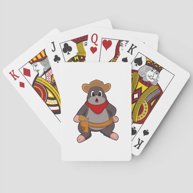 Mole as Cowboy Poker Cards (Back)