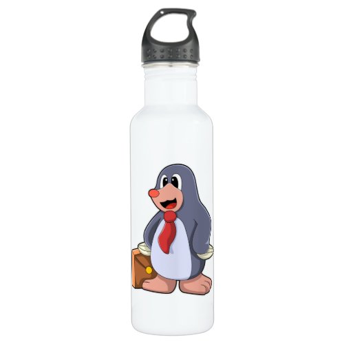 Mole as Entrepreneur with Bag Stainless Steel Water Bottle