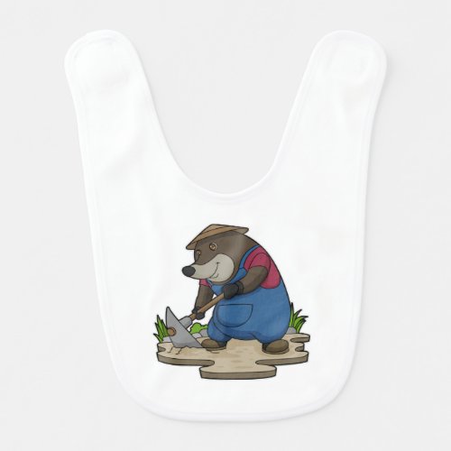 Mole as Farmer Baby Bib