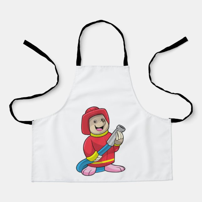 Mole as Firefighter with Hose Apron (Front)