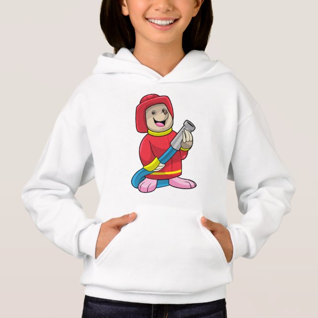Mole as Firefighter with Hose Hoodie (Front)
