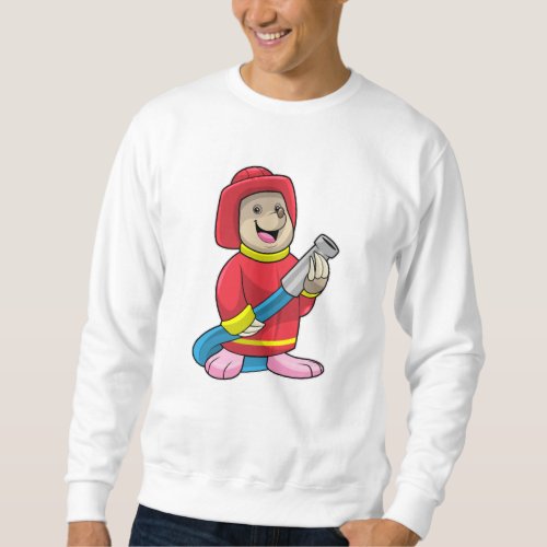 Mole as Firefighter with Hose Sweatshirt