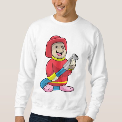 Mole as Firefighter with Hose Sweatshirt