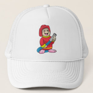 Mole as Firefighter with Hose Trucker Hat