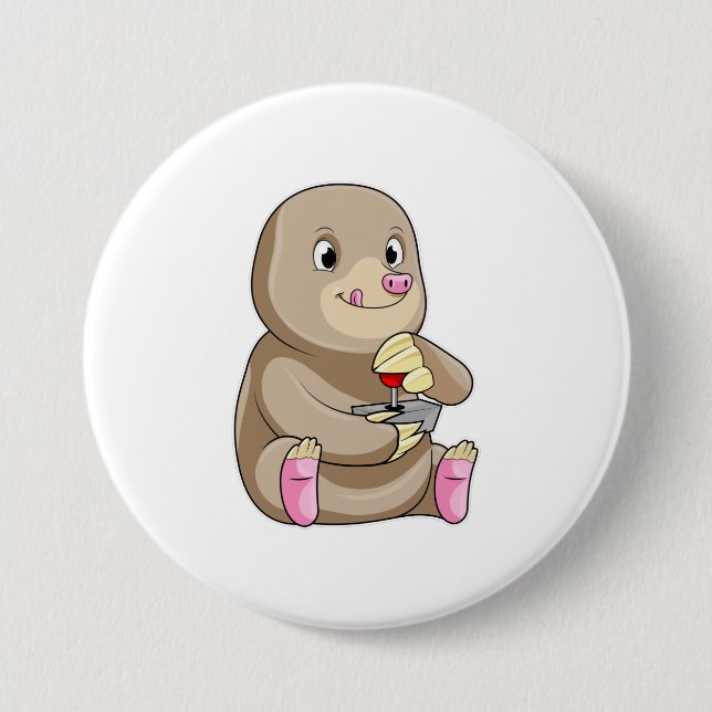 Mole as Gamer with Joystick Button (Front)