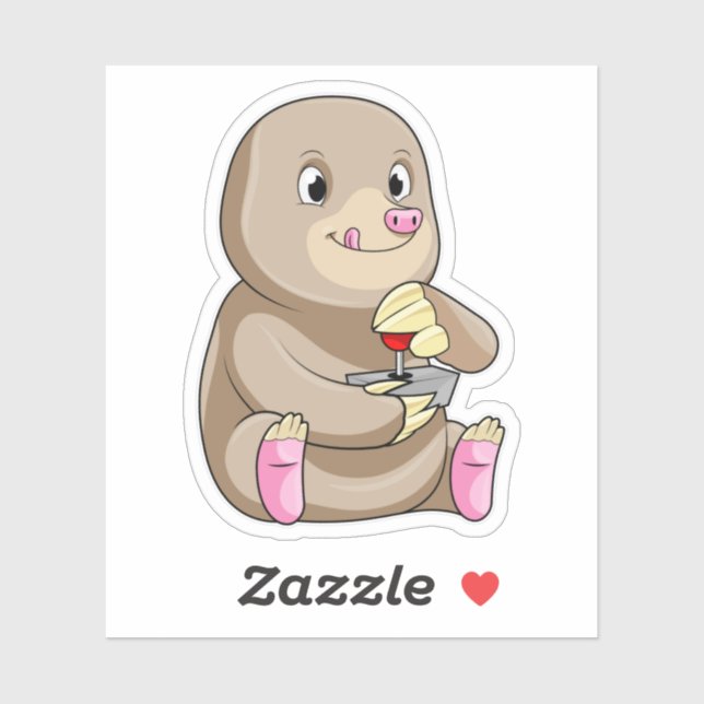 Mole as Gamer with Joystick Sticker (Sheet)