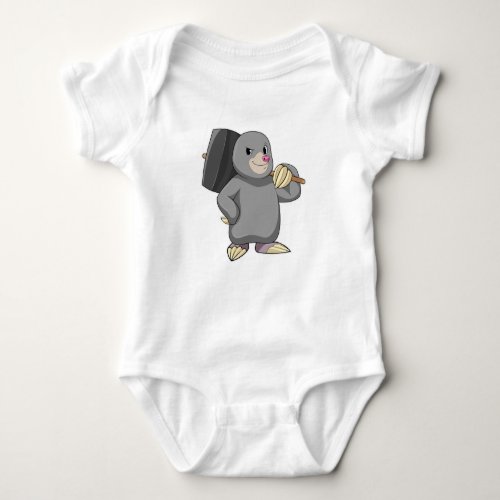 Mole as Handyman with Hammer Baby Bodysuit