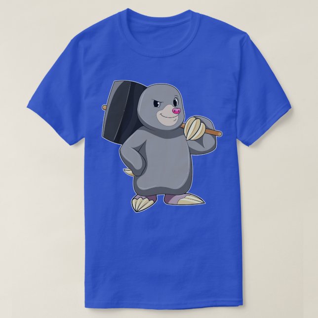 Mole as Handyman with Hammer T-Shirt (Design Front)