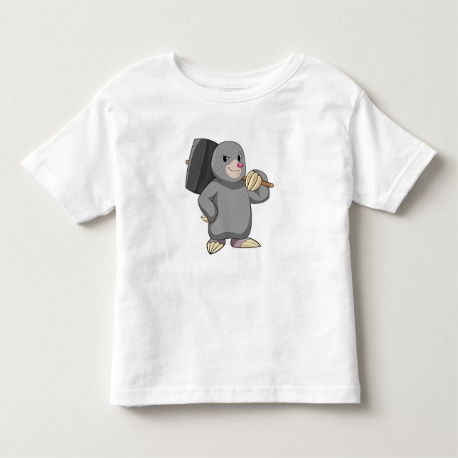 Mole as Handyman with Hammer Toddler T-shirt (Front)