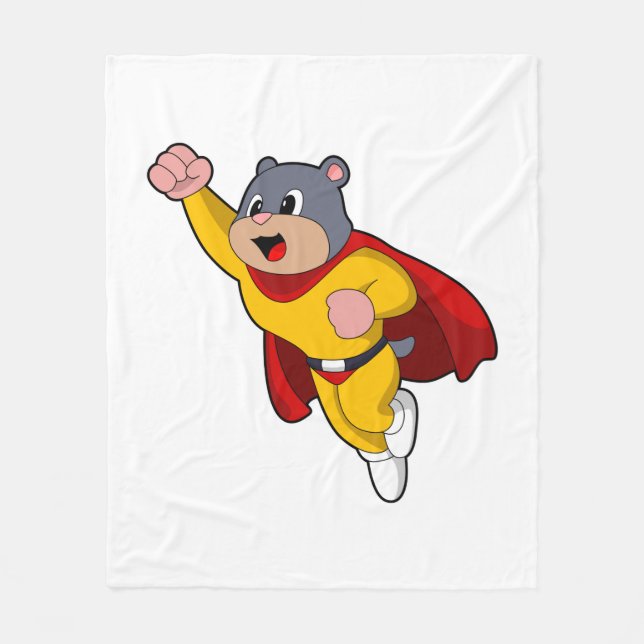 Mole as Hero Fleece Blanket (Front)