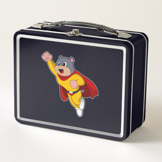 Mole as Hero Metal Lunch Box (Front)