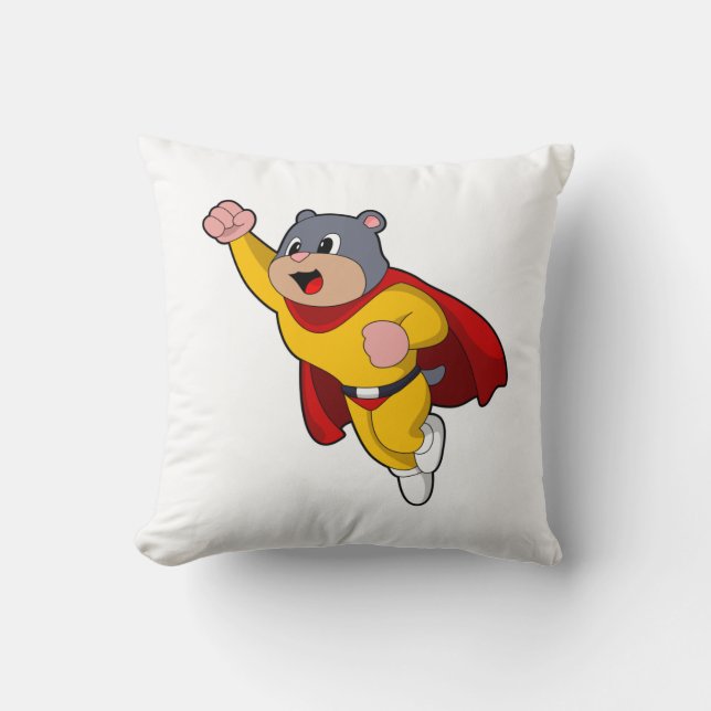 Mole as Hero Throw Pillow (Front)