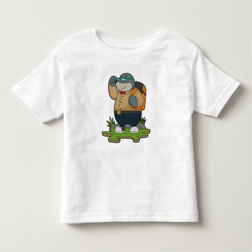 Mole as Hiker with Backpack Toddler T_shirt