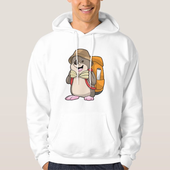 Mole as Hiker with Luggage Hoodie (Front)