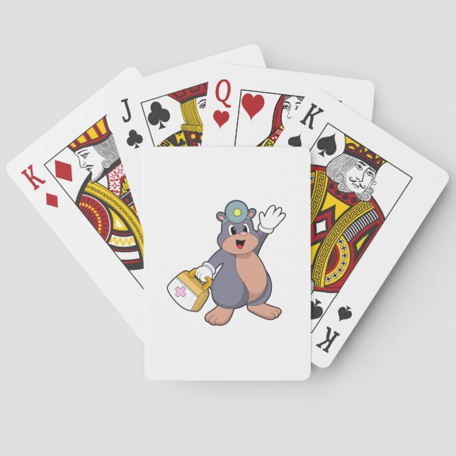 Mole as Nurse with First aid kit.PNG Poker Cards (Back)