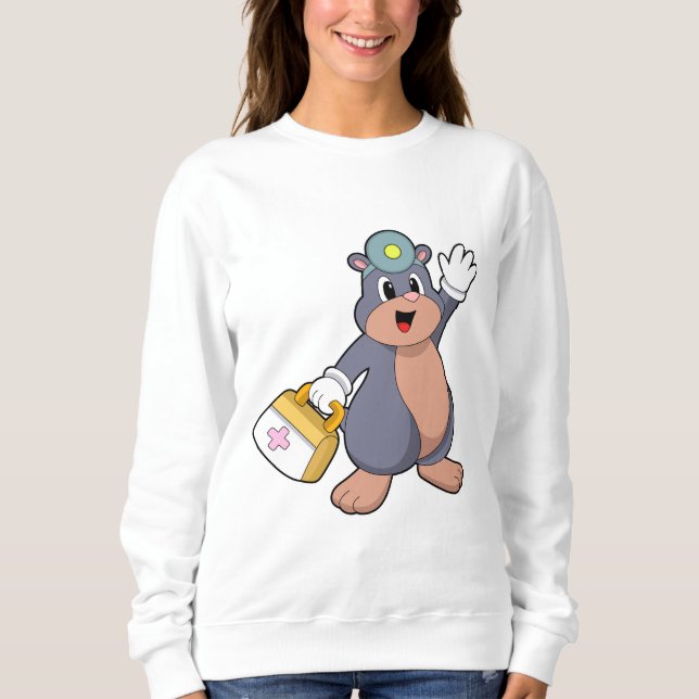 Mole as Nurse with First aid kit.PNG Sweatshirt (Front)