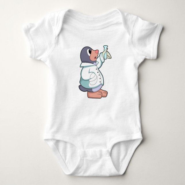 Mole as Scientist with Test tube Baby Bodysuit (Front)