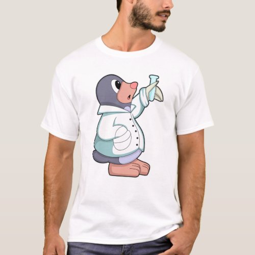 Mole as Scientist with Test tube T_Shirt