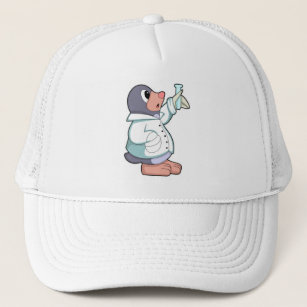 Mole as Scientist with Test tube Trucker Hat
