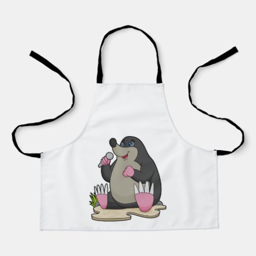 Mole as Singer with Microphone Apron