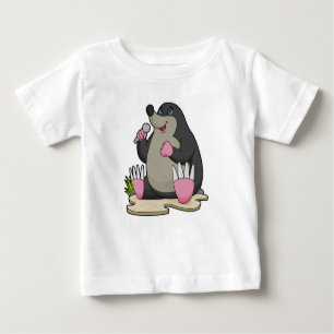Mole as Singer with Microphone Baby T-Shirt