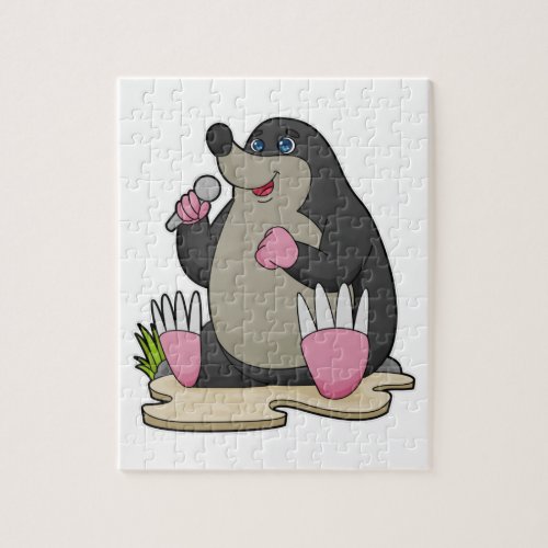 Mole as Singer with Microphone Jigsaw Puzzle
