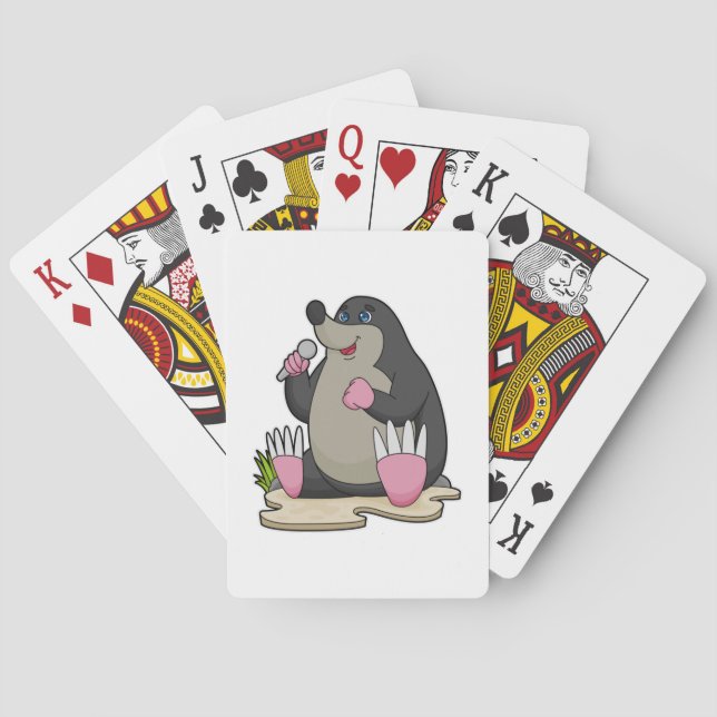Mole as Singer with Microphone Poker Cards (Back)