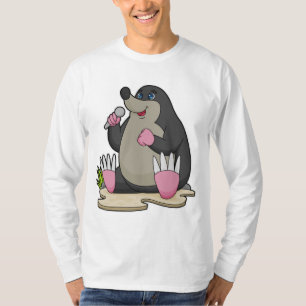 Mole as Singer with Microphone T-Shirt