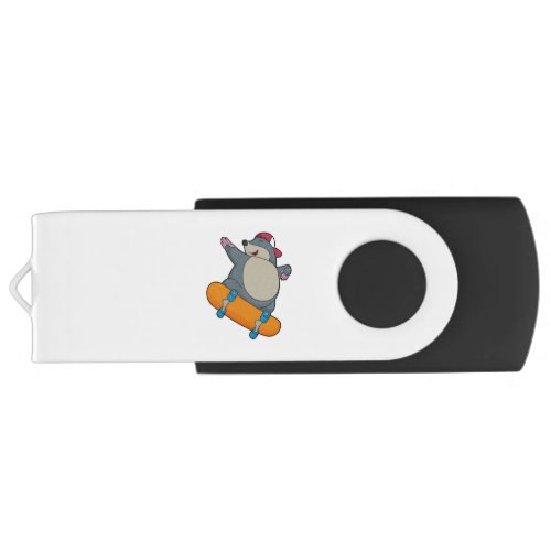 Mole as Skater with Skateboard Flash Drive