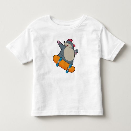 Mole as Skater with Skateboard Toddler T_shirt