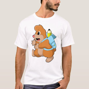 Mole as Student with Backpack T-Shirt