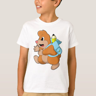 Mole as Student with Backpack T-Shirt
