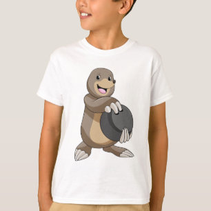 Mole at Bowling with Bowling ball T-Shirt