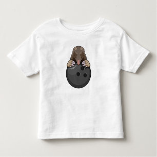 Mole at Bowling with Bowling ball Toddler T-shirt