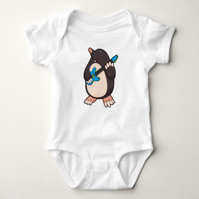 Mole at Music with Guitar Baby Bodysuit (Front)