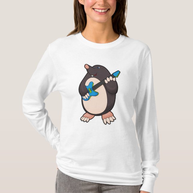 Mole at Music with Guitar T-Shirt (Front)