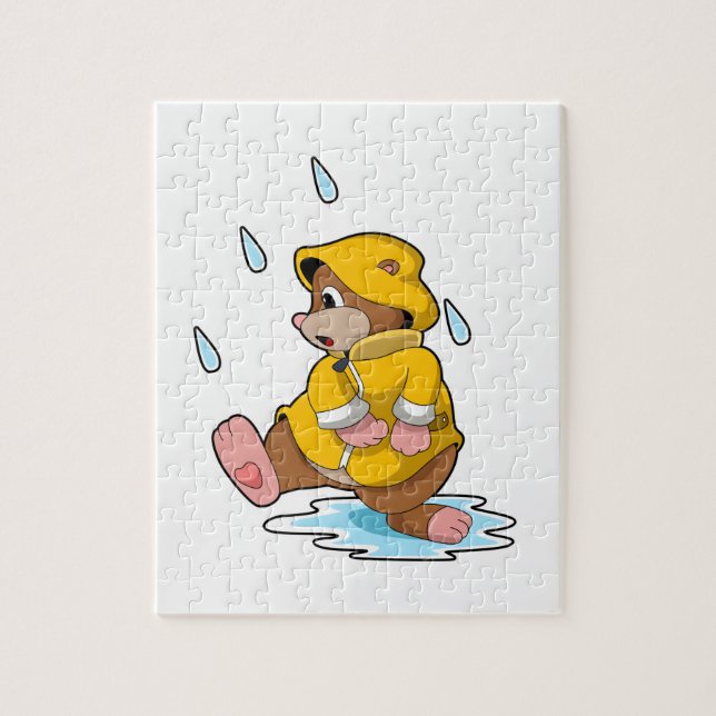 Mole at Rain with Raindrops Jigsaw Puzzle (Vertical)
